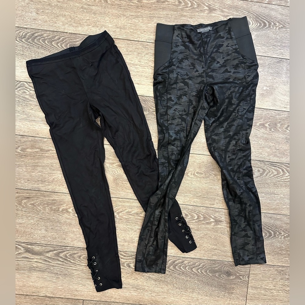 Suzy Shier Black Pants Leggings M / 2 pairs